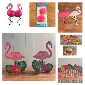 Party Decorations Aloha Flamingo Summer Birthday Pool Party Decorations‎ Favors.